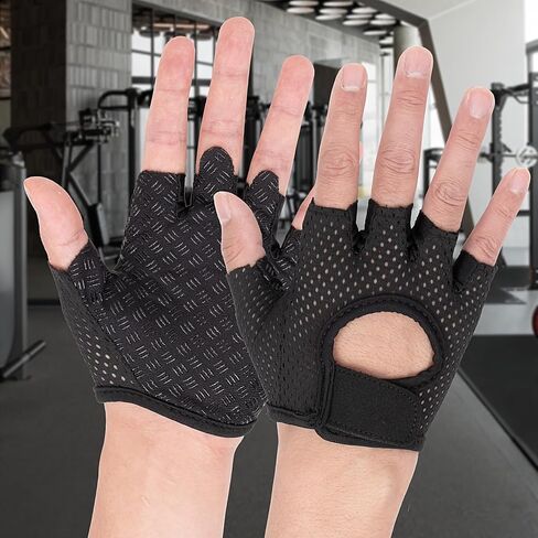 1 Pair Breathable Super Lightweight Weight Lifting Gloves Mens and Women Full Palm Workout Gloves Fitness for Training Exercise Gym Cycling Gloves in Saudi Arabia