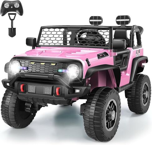 سيارة ركوب عن بعد Hikole 4X4 2 Seater XL مع مقعد عريض 20 بوصة، قابلة للتحويل 4WD/2WD، 3 سرعات، تعليق زنبركي، محركات 4x100W، أضواء LED ساطعة، ألعاب ركوب 24 فولت للأطفال من سن 4 إلى 8 سنوات، أرجواني in Saudi Arabia