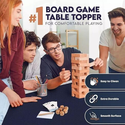 حصيرة ألعاب TCG لطاولة MTG لألعاب الطاولة لألعاب البطاقات RPG وألعاب النرد، مقاومة للماء مع حقيبة تخزين للحمل مقاس 24 × 48 بوصة، أزرق in Kuwait