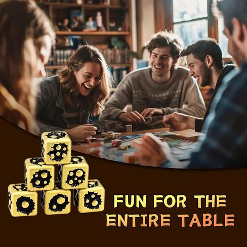 D6 Metal Dice Set of Six Pcs 15mm, Unique Cool 6 Sided Dice for DND, RPG, Dungeons and Dragons, Gift(Bubble-D6 Dazzle Black) in Kuwait