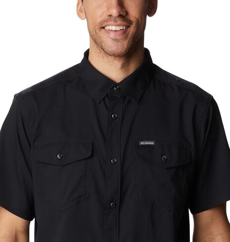 قميص Utilizer™ II للرجال من كولومبيا بأكمام قصيرة، رمادي كولومبيا، مقاس كبير طويل in Saudi Arabia