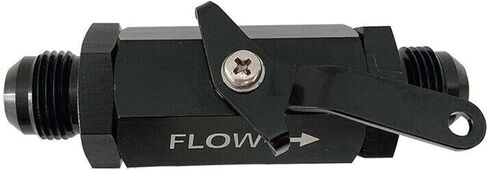 AN8 8AN Shut-off Valve with Aluminum Cable Lever - Black in Saudi Arabia