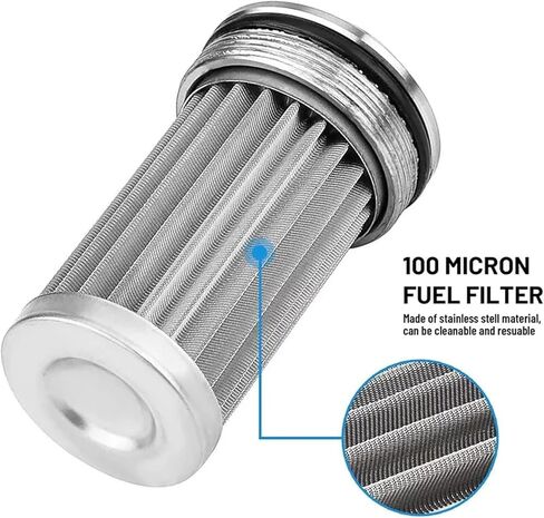 High flow inline filter 100 micron cleanable AN6 AN8 AN10 in Saudi Arabia