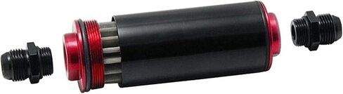 50MM Red Filter 100 Micron Cleanable Inline Filter Red 6/8/10AN Adapter in Saudi Arabia