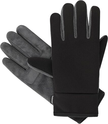 isotoner Men’s Tech Stretch Touchscreen Texting Double Lined Cold Weather Gloves with Water Repellent Technology in Kuwait