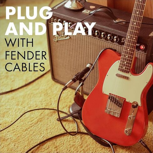 كابل أجهزة Fender Deluxe Series، مستقيم/مستقيم، تويد أسود، 5 قدم in Kuwait