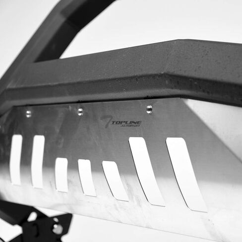 7422440945971 Compatible with 2005-2007 Ford F250 F350 F450 F550 Superduty / 2005 Excursion Matte Black AVT Style Bull Bar Guard with Stainless Skid Plate in Saudi Arabia