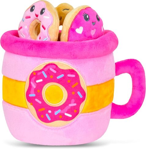 iscream Play with Your Food! Box of Donuts Fleece Play Pillow Set with Embroidered Accents in Kuwait