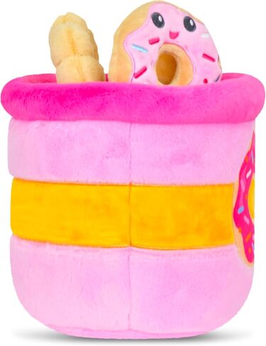 iscream Play with Your Food! Box of Donuts Fleece Play Pillow Set with Embroidered Accents in Kuwait