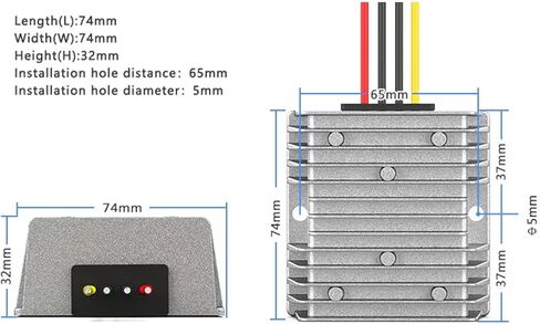 12 فولت لتر 19 فولت تيار مستمر معزز الطاقة 10-18 فولت إلى منظم الكمبيوتر المحمول للسيارة (12 فولت إلى 19 فولت 8 أمبير) in Kuwait