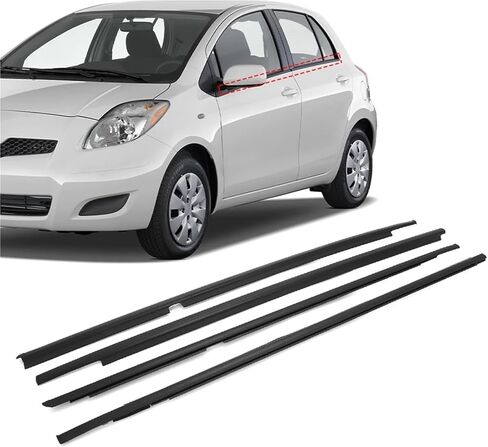 4 قطعة باب السيارة زجاج النافذة نافذة ختم صب الكسوة ل 2006-2013 Wheatherstrip 1st Gen 68210-0D100 المطاط in Saudi Arabia
