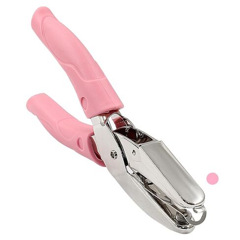 1 Pack Star Shaped Handheld Hole Paper Punch Metal Single Hole Paper Punch for DIY Craft Paper Scrapbook Puncher with Pink Soft Thick Cover (Pink,5mm) in Saudi Arabia