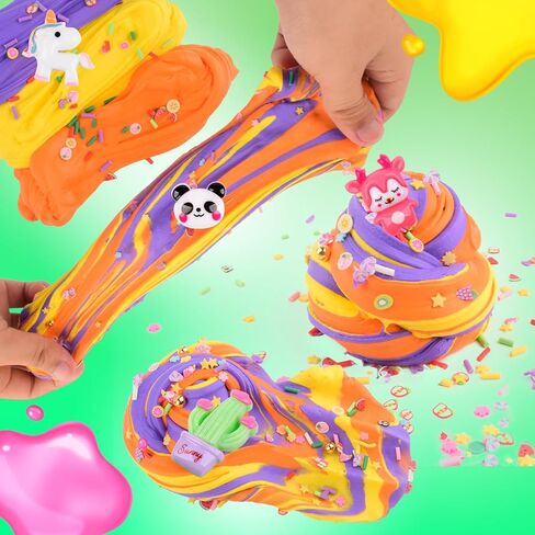 6 Pack Slime Kit of Butter & Cloud Slime, Premade Crunchy Putty with Various Slime Add-ins for Kids Toy, Party Favors for Girls Boys in Saudi Arabia