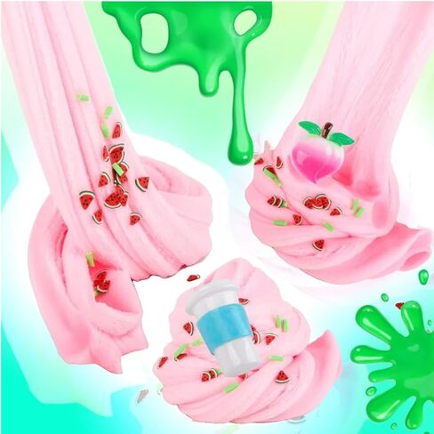 6 Pack Slime Kit of Butter & Cloud Slime, Premade Crunchy Putty with Various Slime Add-ins for Kids Toy, Party Favors for Girls Boys in Saudi Arabia
