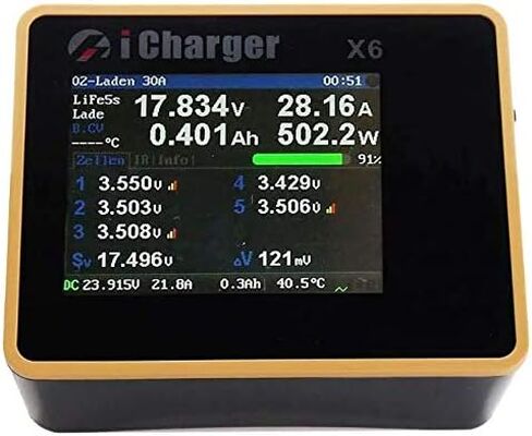 BuddyRC iCharger X6 800W 30A DC LCD Screen Smart Battery Balance Charger Discharger in Saudi Arabia