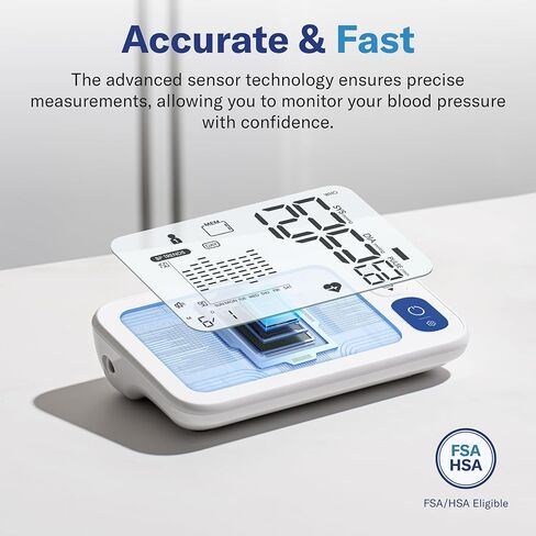 Alcedo Blood Pressure Monitor for Home Use, Accurate Upper Arm BP Machine with Large Cuff, Alarm Reminder, 2 x 120 Memory, Talking Function, FSA/HSA Eligible in Saudi Arabia