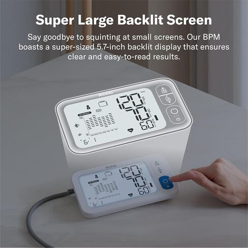 Alcedo Blood Pressure Monitor for Home Use, Accurate Upper Arm BP Machine with Large Cuff, Alarm Reminder, 2 x 120 Memory, Talking Function, FSA/HSA Eligible in Saudi Arabia