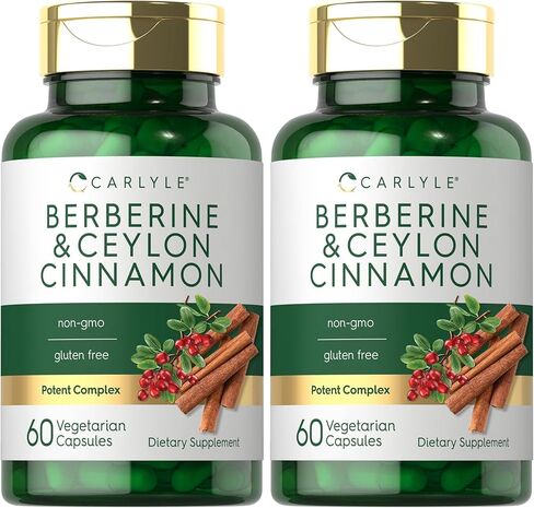 Carlyle Berberine with Ceylon Cinnamon | 2000mg Complex | 60 Capsules | Vegetarian, Non-GMO, Gluten Free in Saudi Arabia