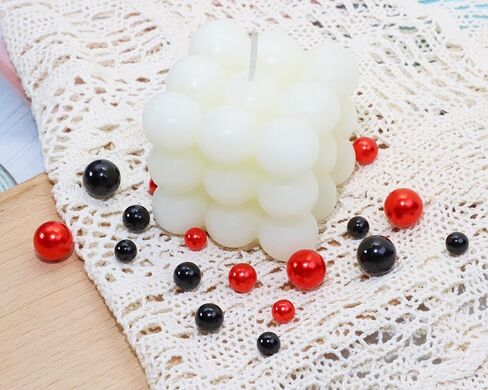 حشوات مزهرية Penta Angel Pearl 120 قطعة 14 مم 10 مم 8 مم حبات اللؤلؤ الصناعي العائمة لعيد الميلاد وعيد الحب وحفلات الزفاف والمنزل لتزيين القطعة المركزية (أحمر، أبيض) in Kuwait