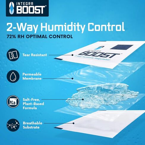 Integra Boost 2-Way Humidity Control Pack - Preserve Flavor & Control Humidity at 72% RH - Moisture Absorber for Herbs, Spices & More - 8 Gram (Pack of 6) in Saudi Arabia