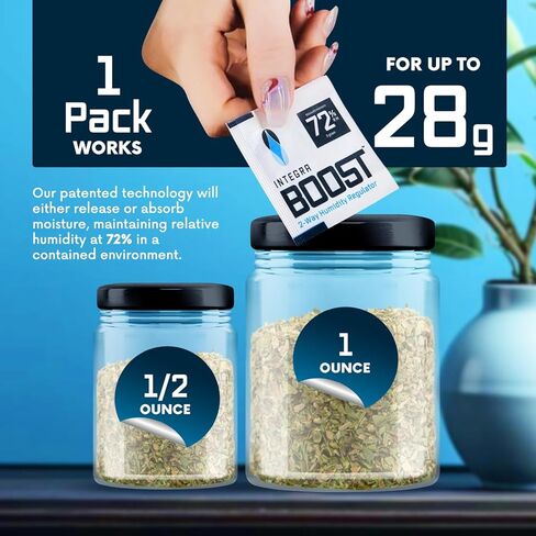 Integra Boost 2-Way Humidity Control Pack - Preserve Flavor & Control Humidity at 72% RH - Moisture Absorber for Herbs, Spices & More - 8 Gram (Pack of 6) in Saudi Arabia
