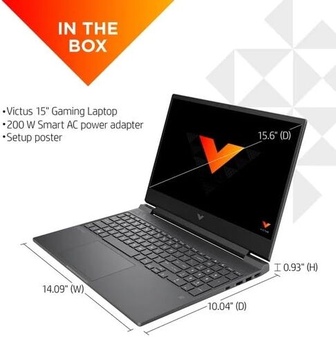 HP Victus 15-fb0028nr, 15.6" FHD Gaming Laptop PC, NVIDIA GeForce RTX 3050 Ti, AMD Ryzen 7 5800H 16GB Ram 512GB SSD Windows 11 Home (2022)(Renewed) in Saudi Arabia