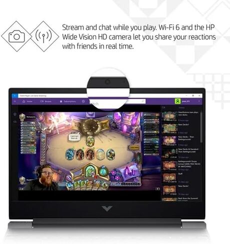 HP Victus 15-fb0028nr, 15.6" FHD Gaming Laptop PC, NVIDIA GeForce RTX 3050 Ti, AMD Ryzen 7 5800H 16GB Ram 512GB SSD Windows 11 Home (2022)(Renewed) in Saudi Arabia