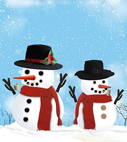 13Pcs Snowman Decorating Kit Snowman Hat Scarf Eyes Nose Mouth Making Building Accessories for Winter Christmas Holiday Party Outdoor Toys Decoration in Saudi Arabia