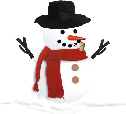 13Pcs Snowman Decorating Kit Snowman Hat Scarf Eyes Nose Mouth Making Building Accessories for Winter Christmas Holiday Party Outdoor Toys Decoration in Saudi Arabia