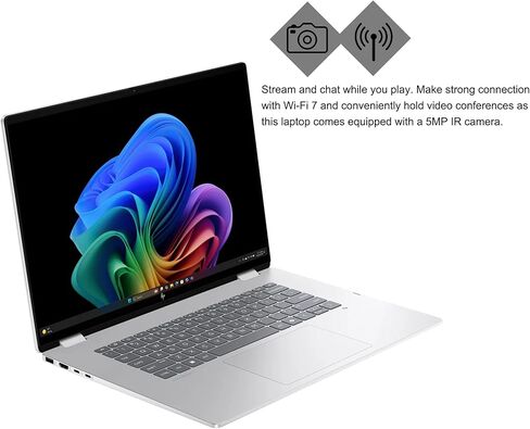 HP OmniBook 7 Flip 16 2 في 1 كمبيوتر محمول للأعمال الاحترافي 16 بوصة 3k OLED Touch Intel 8-core Ultra 7 Series 2 258V (ما يصل إلى 47 سطحًا) 32 جيجا بايت رام 1 تيرابايت SSD 5 ميجا بكسل كاميرا تعمل بالأشعة تحت الحمراء Wi-Fi7 Pen Win11 ICP Acc in Kuwait