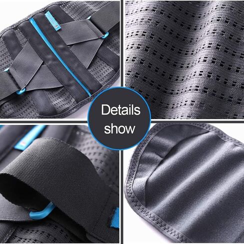 T TIMTAKBO حجم كبير 3XL دعامة الظهر مع وسادة دعم قطني للرجال والنساء دعم الظهر لعلاج السمنة، حزام خصر سريع لتخفيف آلام أسفل الظهر (أسود-3XL مناسب للبطن 47"-55") in Saudi Arabia