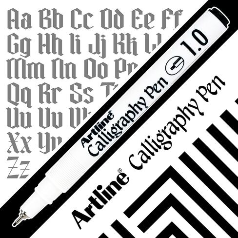Artline EK-240W4 Calligraphy Pen - Assorted (Pack of 4), Black in Saudi Arabia