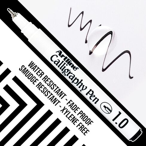 Artline EK-240W4 Calligraphy Pen - Assorted (Pack of 4), Black in Saudi Arabia