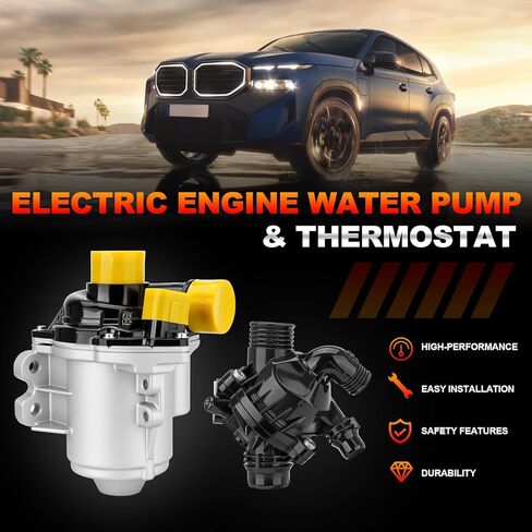 11517632426 مضخة مياه كهربائية و11537601158 ترموستات متوافق مع BMW 135i 135is 335i 335is 335i xDrive X1 X5 X6 3.0L L6 N55 استبدال المحرك #11517563659 11517588885 11519455978 in Saudi Arabia