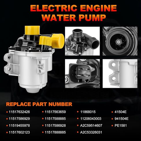 11517632426 مضخة مياه كهربائية و11537601158 ترموستات متوافق مع BMW 135i 135is 335i 335is 335i xDrive X1 X5 X6 3.0L L6 N55 استبدال المحرك #11517563659 11517588885 11519455978 in Saudi Arabia