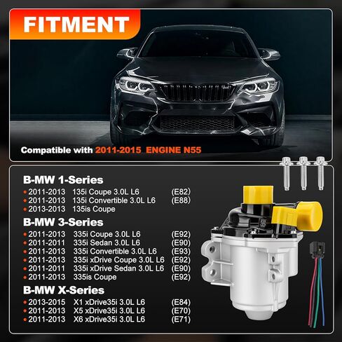 11517632426 مضخة مياه كهربائية و11537601158 ترموستات متوافق مع BMW 135i 135is 335i 335is 335i xDrive X1 X5 X6 3.0L L6 N55 استبدال المحرك #11517563659 11517588885 11519455978 in Saudi Arabia