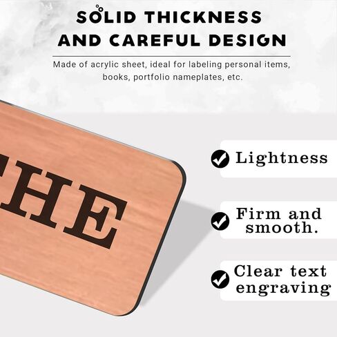 Personalized Name Plates, Custom Engraved,Custom Engraved Tag, Name Plaque,Round,Square or Notched Corners, Multiple Sizes and Colors Available in Saudi Arabia
