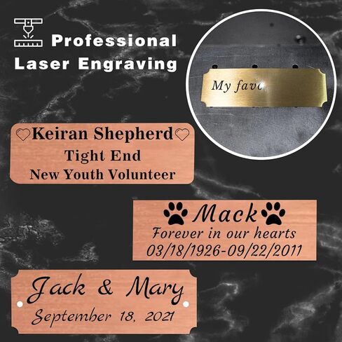 Personalized Name Plates, Custom Engraved,Custom Engraved Tag, Name Plaque,Round,Square or Notched Corners, Multiple Sizes and Colors Available in Saudi Arabia