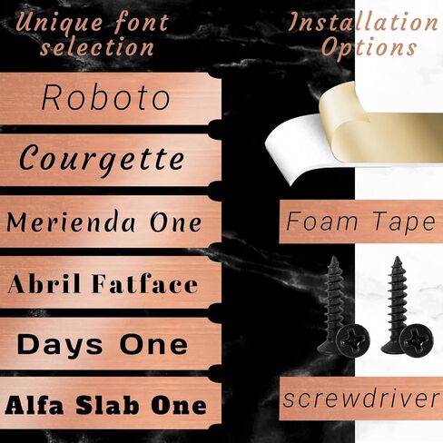 Personalized Name Plates, Custom Engraved,Custom Engraved Tag, Name Plaque,Round,Square or Notched Corners, Multiple Sizes and Colors Available in Saudi Arabia