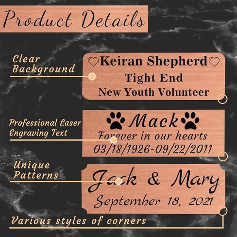 Personalized Name Plates, Custom Engraved,Custom Engraved Tag, Name Plaque,Round,Square or Notched Corners, Multiple Sizes and Colors Available in Saudi Arabia