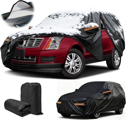 غطاء لسيارة كاديلاك SRX، غطاء سيارة لكاديلاك XT5، غطاء سميك SRX 2010-2016، غطاء XT5 2017-2025، مناسب حسب الطلب للحماية من أشعة الشمس والغبار والثلج، غطاء خارجي شتوي مع جيوب بسحاب/مرآة للباب in Saudi Arabia