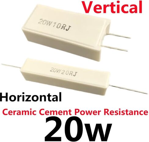2PCS/Lot 20W Cement Resistance 5% 0.1~100K 0.33 0.47 0.5 2.2 3 3.3 4 5 8 10 22 30 50 56 82 100 200 300 470 680 820 1K 50K Ohm(Vertical 30 Ohm) in Saudi Arabia