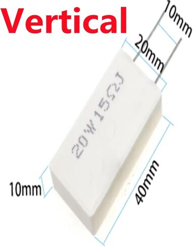 2PCS/Lot 20W Cement Resistance 5% 0.1~100K 0.33 0.47 0.5 2.2 3 3.3 4 5 8 10 22 30 50 56 82 100 200 300 470 680 820 1K 50K Ohm(Vertical 30 Ohm) in Saudi Arabia