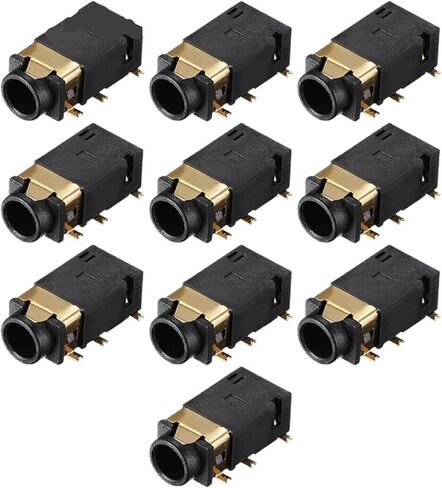 3.5 mm Audio Jack Connector PCB Mount Female Socket 6 Pin PJ-311D/PJ-342B 30V 0.5A 1W in Saudi Arabia