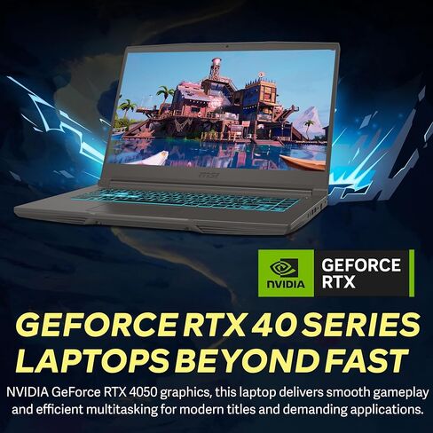أحدث كمبيوتر محمول للألعاب MSI GF63 لعام 2022، شاشة 15.6 بوصة عالية الدقة، معالج Intel Core i5-10500H، ذاكرة الوصول العشوائي 32 جيجابايت، 1 تيرابايت SSD + 1 تيرابايت HDD، رسومات NVIDIA GeForce GTX 1650، لوحة مفاتيح بإضاءة خلفية، Wi-Fi 6، Windows 11 Home in Saudi Arabia
