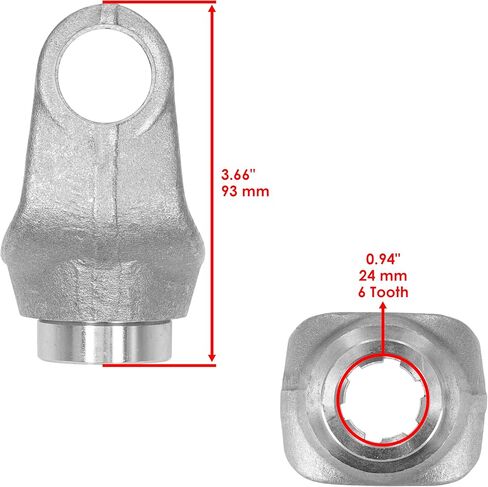 Caltric Rear Drive Shaft Yoke with U-Joint Compatible with Yamaha Big Bear 350 YFM350 4X4 1987-1999 / Big Bear 350 YFM350U 2X4 1996 1997 1998 1999 in Saudi Arabia