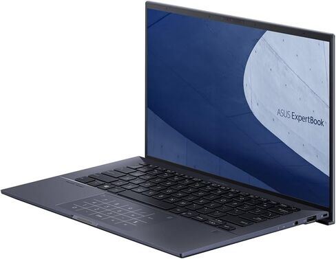 ASUS ExpertBook B9 Intel EVO Thin & Light Laptop, 14" FHD, Intel Core i7-1255U, 1TB SSD, 16GB LPDDR5 RAM, Military Grade Durable, Webcam Privacy Shield, Win 11 Pro, Black, B9450CBA-XVE75 in Saudi Arabia