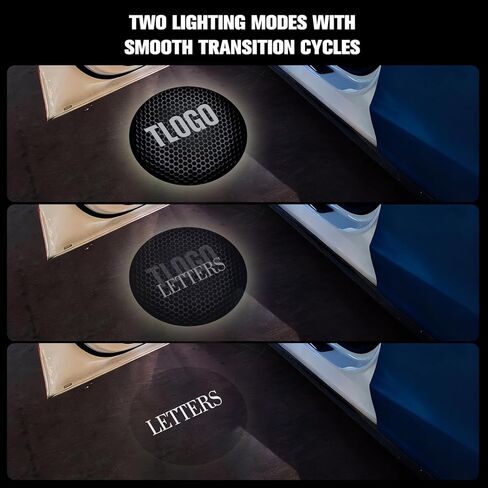 Car Door Logo Projector Lights – 2 LIghts Compatible with Tesla Accessories for Model Y / 3 / S/X (2016-2026), Ultra-Bright 3D Welcome Lights (4-Pack), No Fade HD Projection in Saudi Arabia