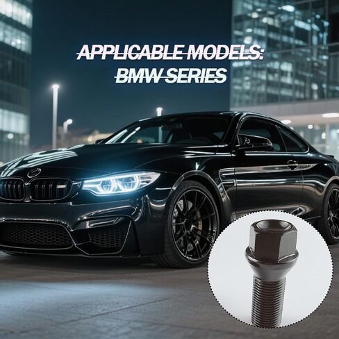 BESULEN 4PCS Car Wheel Lug Bolt Stud, OEM#36136781151 M14 x 1.25 Overall Length 48mm Vehicle Wheel Lug Bolt Nuts Stud, Conical Seat Auto Tire Nut Kit, Compatible with F30 F35 F10 in Saudi Arabia