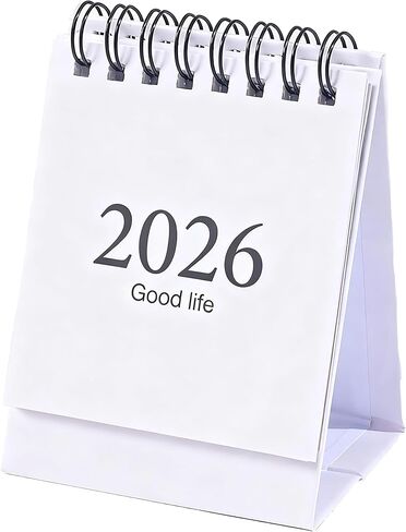 تقويم مكتب صغير من يناير 2026 إلى يونيو 2027، تقويم مكتب صغير لسطح المكتب وتقويم قلاب للتخطيط وتنظيم الجدول اليومي (أبيض) in Kuwait
